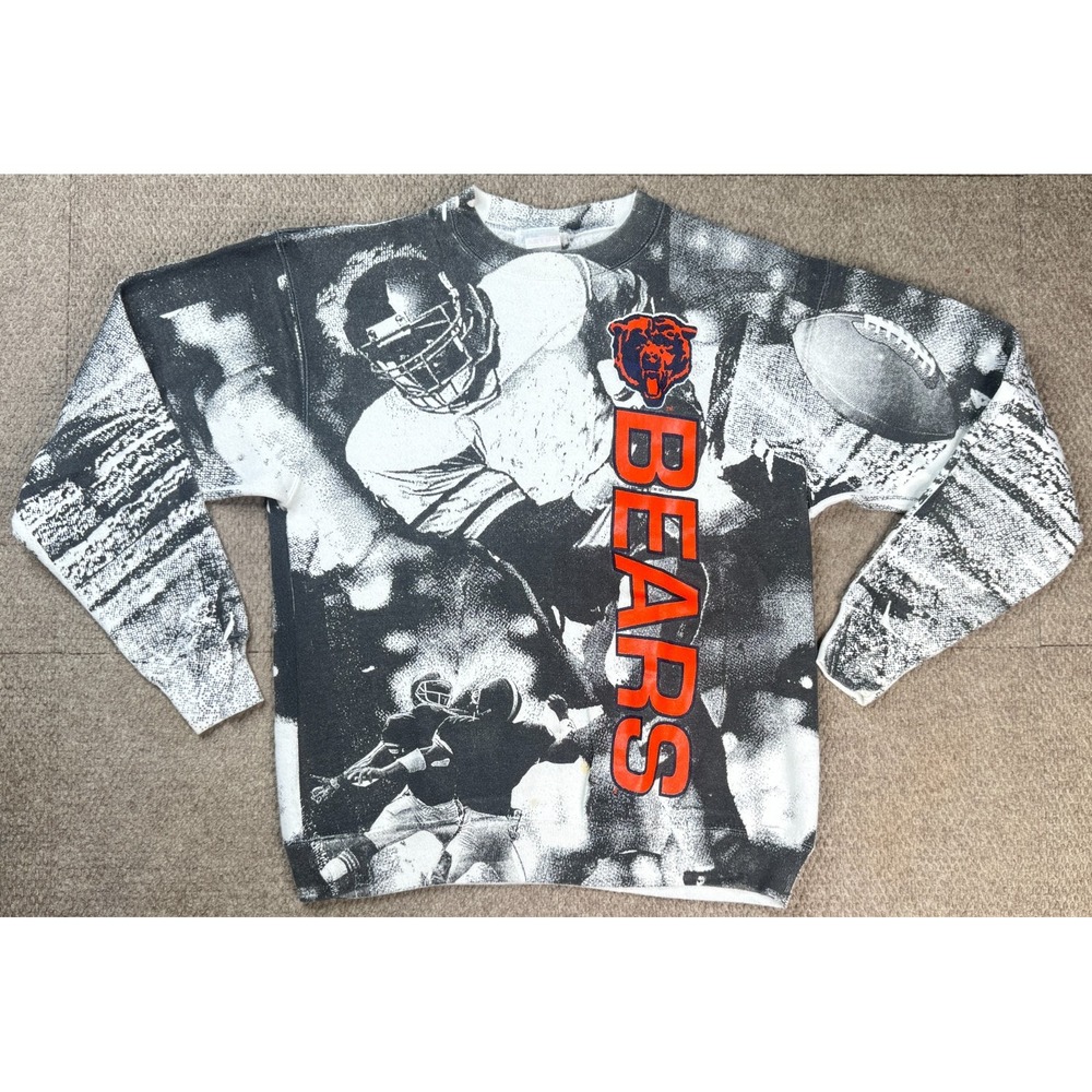 Artex Vtg Rare NFL Chicago‎ Bears Long Sleeve Sweatshirt Size Medium